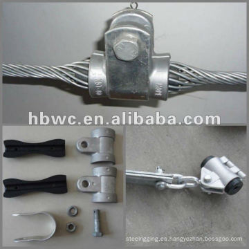 Abrazadera de cable de alto voltaje de la suspensión ADSS